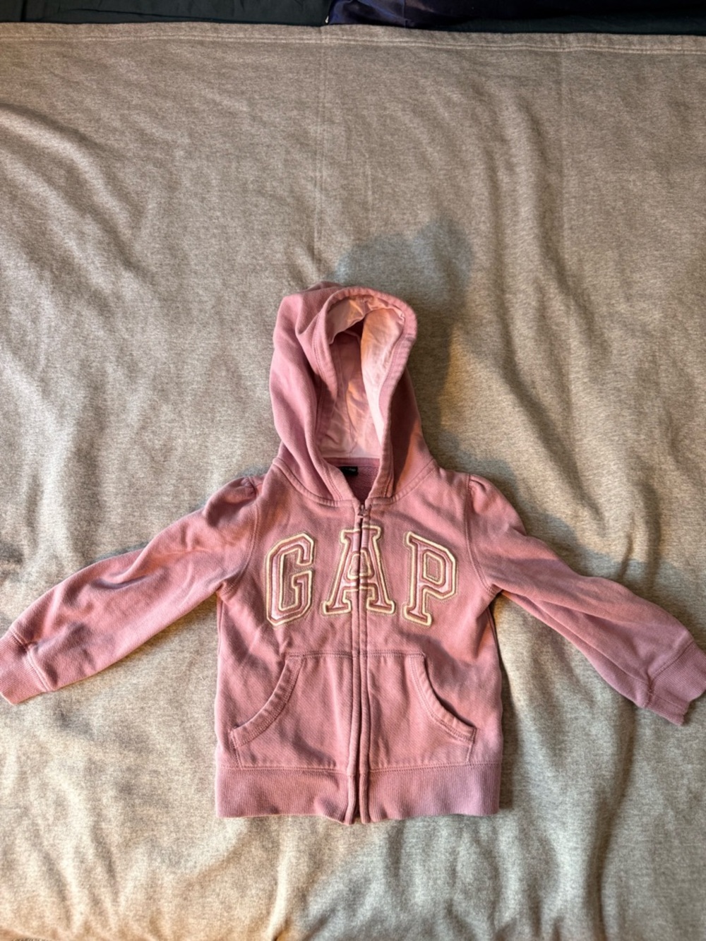 GAP Toddler Girls Dusty Pink Hooded Zip Sweatshirt